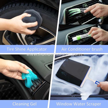 27 Pcs Car Wash Kit with Foam Gun Sprayer foam cleaning washing cleaning kit for car equipment Adjustable Nozzle Drill Brush Set